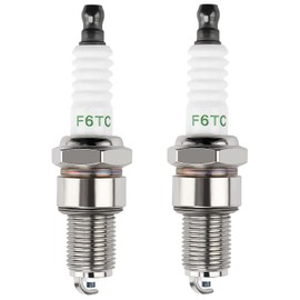 VooGenzek Pack of 2 F6TC Spark Plugs, Spark Plugs F6TC / F7TC Replacement, Lawn Mower Spark Plugs Replacement Part, for GX120 GX200 GX240 Go Kart Mini Bike Tillage Polishing Machine 168F