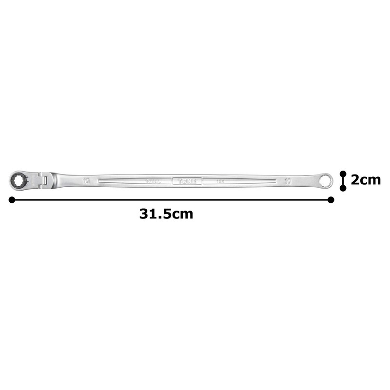 TONE RMA-10L Super Long Oscillating Ratchet Glasses Wrench Double Side