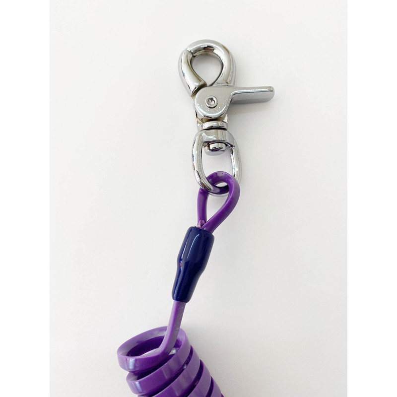 LLB SPORTS 2101 Coil Cord, Purple, S, Length: Approx. 8.3
