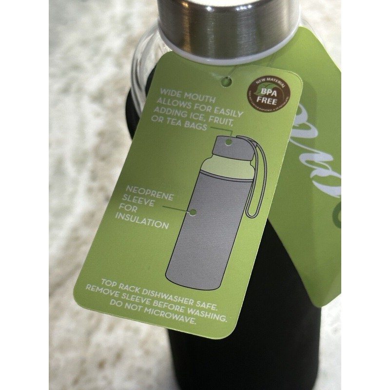 eco+ Eco One Glass Sport Water Bottle18floz/B