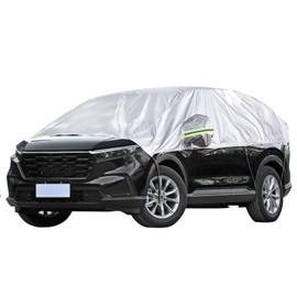 HAMTRED Windshield Cover for Ice and Snow，Half Car Cover with Reflective Straps Protector Car Cover Sunroof Cover for Dustproof Sunproof UV Resistant, Protects Front Rear Window Cover(SUV)