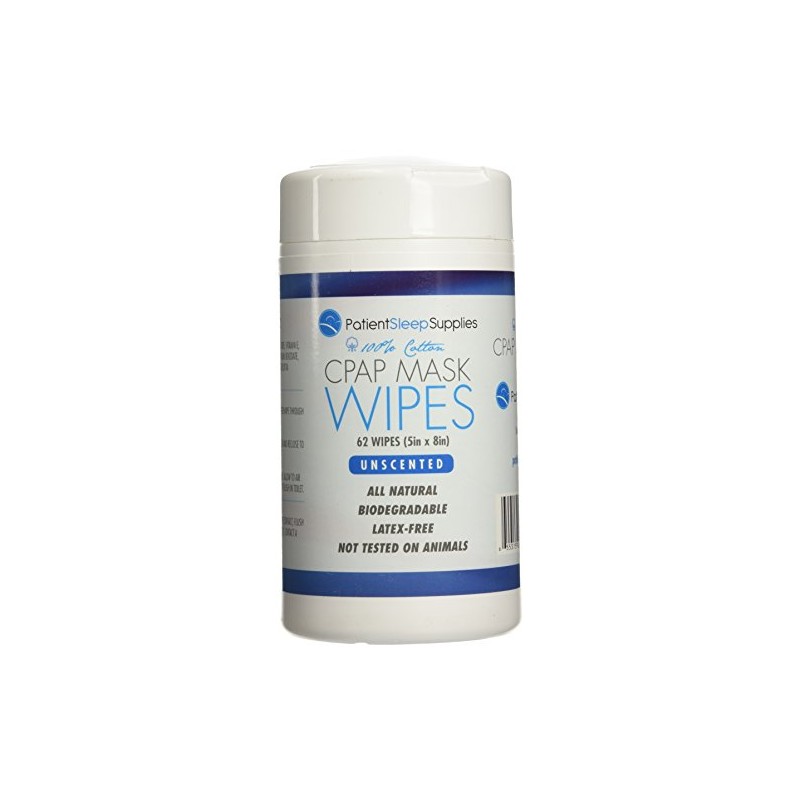 Patient Sleep Supplies CPAP Mask Wipes - 62 Wipe Canister