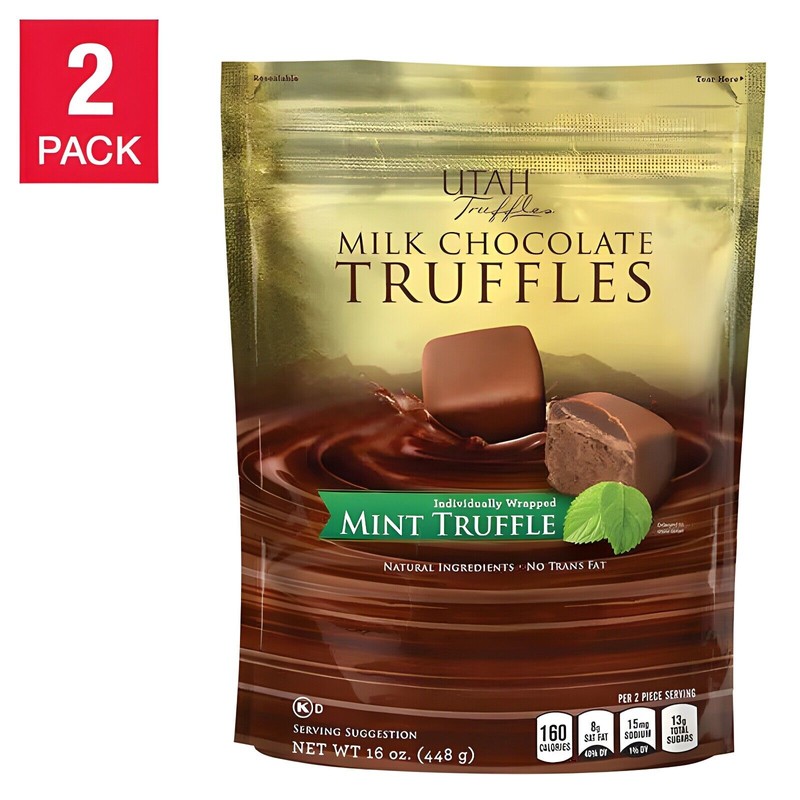 Utah Truffle Milk Chocolate Mint Truffles 16oz 2-pack