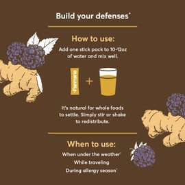 Farmana Immune Support Drink Mix - Immune Support with Mushrooms and Botanicals - Antioxidant-Rich Vitamin D & C Blend - Daily Immune Booster with Organic Ingredients - Spicy BlackBerry Ginger