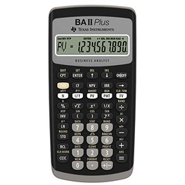 Texas Instruments BA II Plus Financial Calculator, Black Medium
