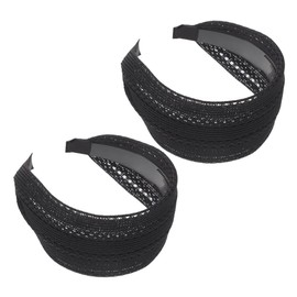 Ipetboom 2pcs Wide Headbands for Women Non-slip Breathable Hair Band with Lace Hoop Face Washing Hair Accessories