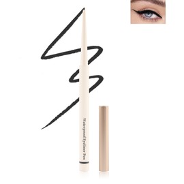 Black Matte Eyeliner Gel Pencil, Waterproof Smudge-Proof Retractable Eyeliner, Ultra-Fine Tip, Quick-Drying Long-Lasting, High Pigmented Waterline Eyeliner, Precision Eye liner Pen Makeup for Women-01