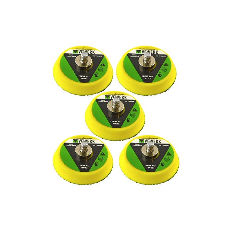 5pk 2" / 50mm Sanding Polishing/Backing Pad with M6 Thread