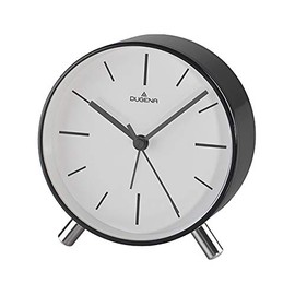 Dugena Quartz Alarm Clock 4460959 Sweeping Seconds with Alarm Clock and Dial Light 11 x 11 x 5 cm
