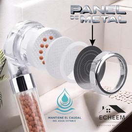 Hochdruck-Duschkopf mit Mineralfilter, Wasserreinigung, wassersparend, feuchtigkeitsspendend für Haut und Haare, einfache Installation, Antikalk-Design, ideal für moderne Badezimmer