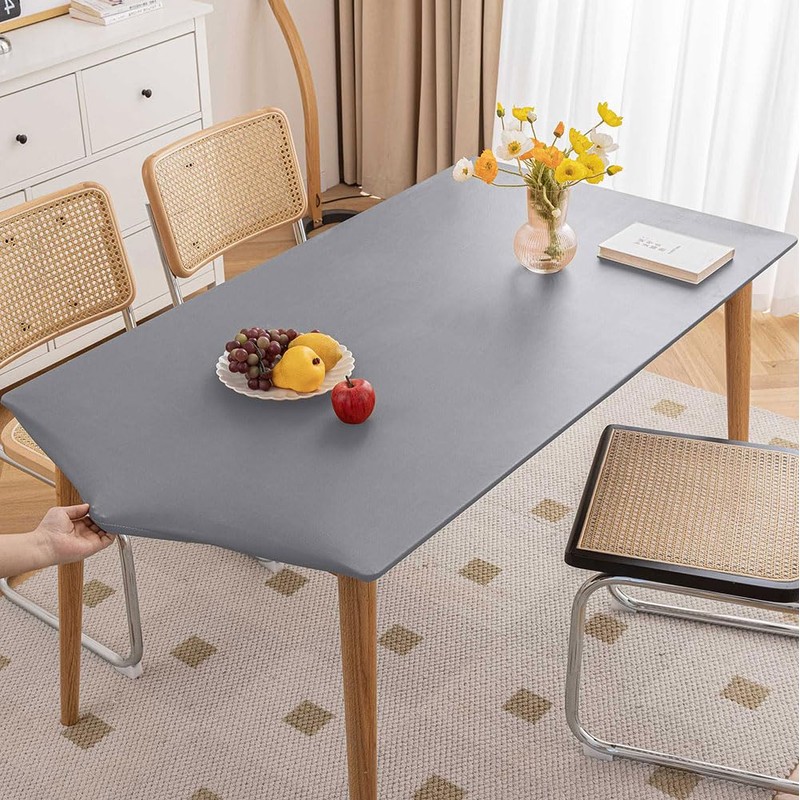 Mateju Rectangular Tablecloth Outdoor Weatherproof, Waterproof PVC Garden Tablecloth Washable