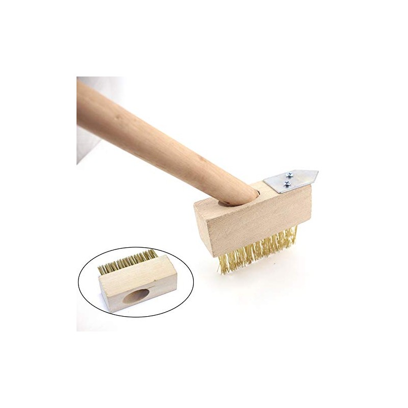 SENRISE Patio Weed Wire Brush Broom for Cleaning Block Paving/Patios