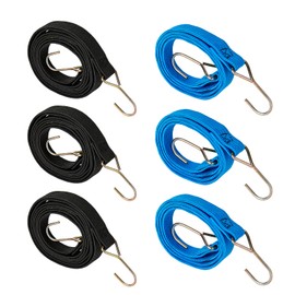 Bungee Cords with Hooks 6 Pack, Elastic Rope Bungee Straps Heavy Duty for RVs Camping Trunks Caravan Bike Luggage Racks Storage (Includes 3pcs x 39", 3pcs x 78")