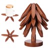 Wooden Trivets for Hot Dishes, Christmas Tree Shape Trivet Set,