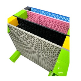 CMC imports Building Plate 20 x 20 Nubs Clamping Blocks Building Blocks Base Plate City Basepalt Modular - Double-Sided Building 34 Different Colours (Brown / 090)