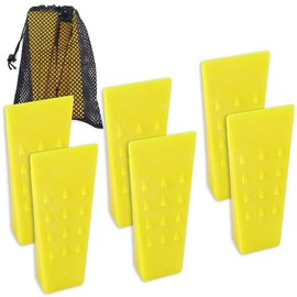 AR-PRO 6 Pack Tree Felling Wedges with Spikes for Safe Tree Cutting – 5.5” Wedges with Storage Bag; 6 Felling Dogs to Guide Trees Stabilize and Safely to Ground for Loggers and Fallers