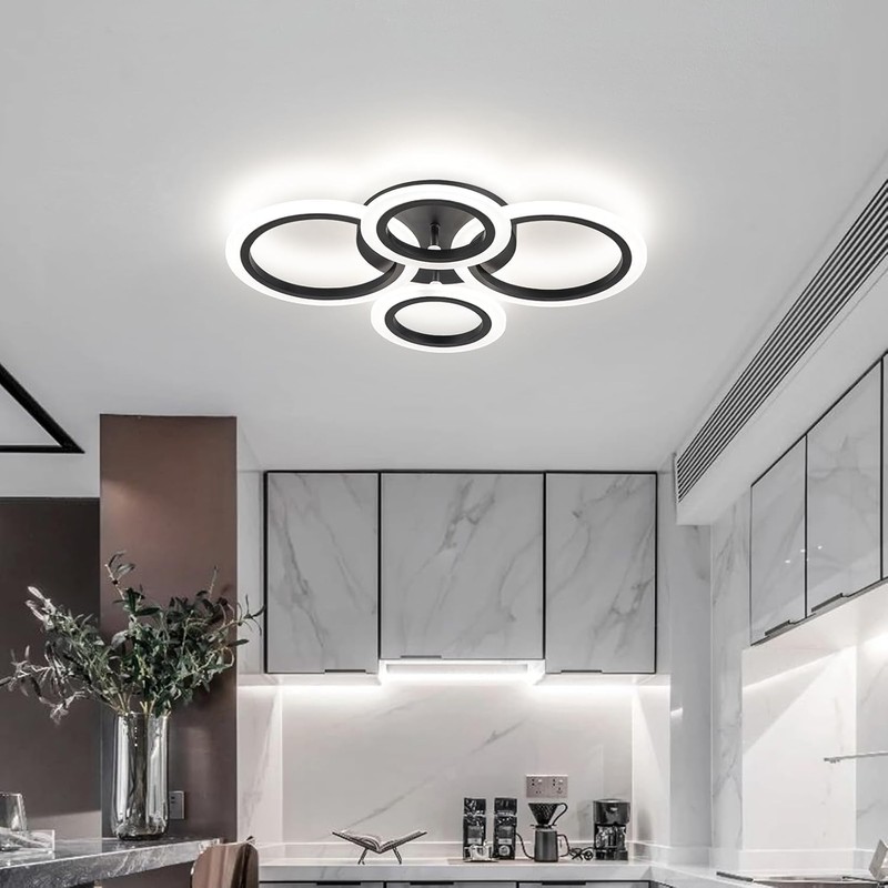 Shine LUEST 34W Modern LED Ceiling Light, 3000K-6000K Dimmable Ceiling