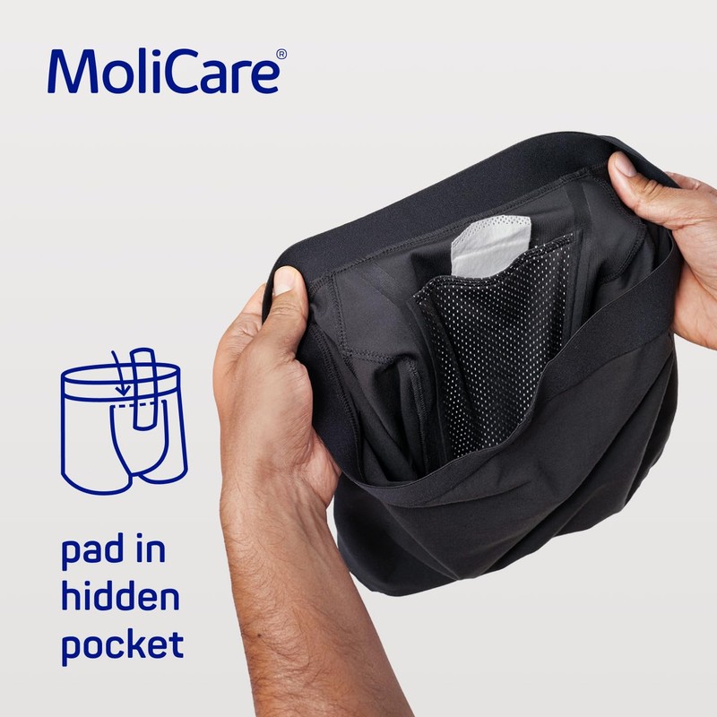 MoliCare Men - Invisible Absorbent Washable Incontinence Pants with X-Change
