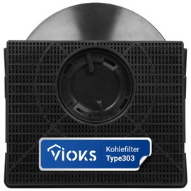 VIOKS Carbon Filter Replacement for Whirlpool 484000008581 Activated Carbon Filter for Cooker Hood Wpro CHF303 Elica F00189/S Type 303 AEG MCFE10 Ikеa NYTTIG FIL 558 Indesit C00380051 Extractor Hood