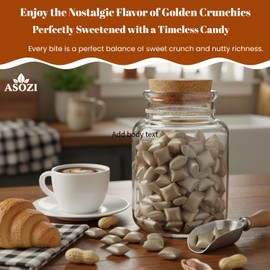 Peanut Candy Old Fashioned I1 Pound box | Golden Crunchies Peanut Coated with Molasses, Christmas Candy Gift, Perfect for the Holidays and Gifts 16oz by ASOZI