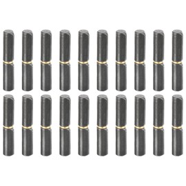 sourcing map 20Pcs Weld on Barrel Hinges, 2-3/8" x 6/16" (LxD) Carbon Steel Weldable Detachable Barrel Hinges for Metal Gate Swing Door Trailer Ramp, 0.24" Pin OD