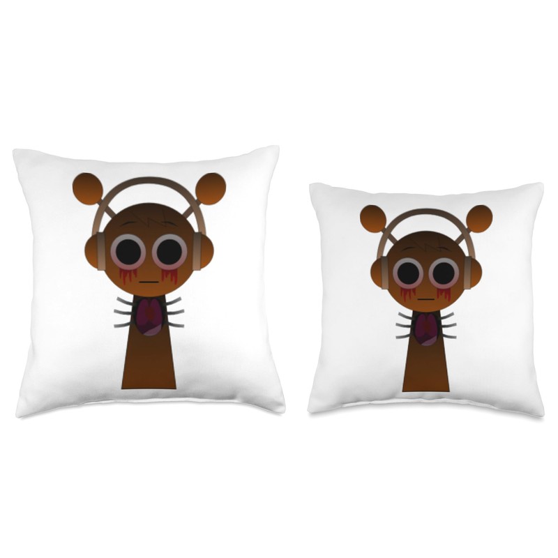 Horror Oren from Sprunki! Throw Pillow