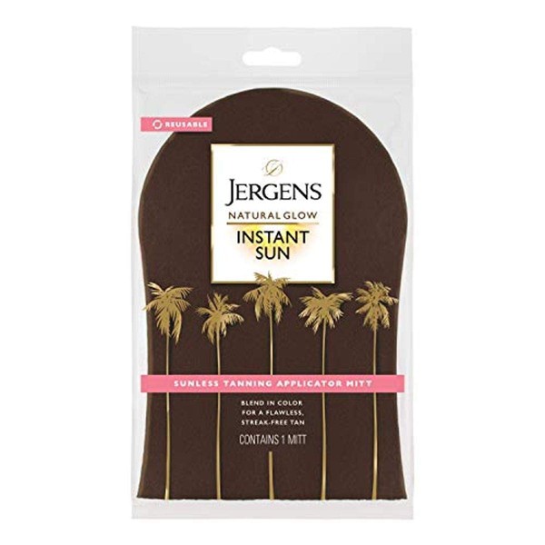Jergens Natural Glow Body Applicator Mitt, Flawless, Streak-free Tanning Blender Glove, Reusable Tanning Mitt Protects Hands