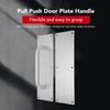 Pull Push Door Plate Handle with Screws 304 Stainless Steel
