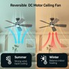 TALOYA 42 Inch Ceiling Fans with Lights Led Remote Control