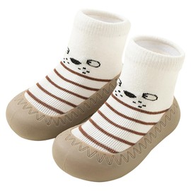 Maeau 3 Pairs of Non-Slip Shoes Baby Girl Socks Slippers Newborn Breathable Socks Spring Autumn Cartoon Cotton Baby First Step 0-4 Years Old, E-04