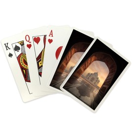 Lantern Press Taj Mahal, India (52 Playing Cards, Poker Size Card Deck with Jokers)