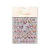2 Sheets Butterfly Nail Art Stickers 5D Embossed Pink Butterfly