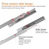TMGSK Undermount Shelf Drawer Slide Soft Close Bottom Support Under