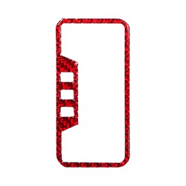 BLAKAYA Compatible with Toyota Tundra 2022 2023 2024 Carbon Fiber Center Control Four Wheel Drive Model Test Switch Frame Panel Decoration Sticke (1PCS Red)