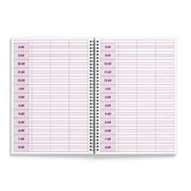 Appointment Book 1 Year 52 Week Diary Beauty Salon Therapist Spa Nail Massage A5