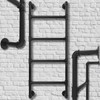 4-Step Wall-Mounted Ladder – Metal Climbing Access for RV, Attic,