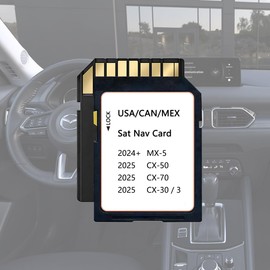 GPS Navigation SD Card Compatible with 2024+ MX-5, 2025 3/ CX-30, 2025 CX-50 / CX-70, USA/CAN/MEX Maps