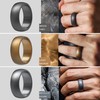 ThunderFit Silicone Wedding Rings for Men, Rubber Engagement Bands 8.7mm