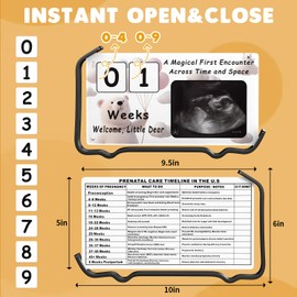 LFKATFI Ultrasound Picture Frames Pregnancy Announcement - Sonogram Keepsake with Pregnancy Countdown for Gender Reveal for Grandparents - Baby Shower Gifts for Expecting Mom