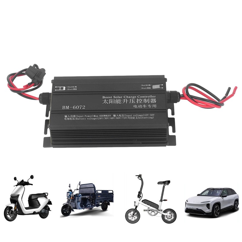 600W MPPT Boost Solar Charge Controller 12‑50V Input LCD Display