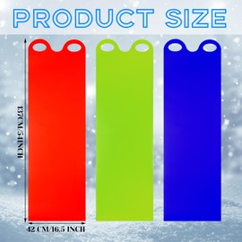 Foilswirl 6 Pieces Snow Sled Flexible Flying Carpet Winter Roll up 54" Beach Sled for Sand Lightweight High Speed Slides for Snow Portable Sledding Equipment Adults Snowboard, Blue, Red, Green