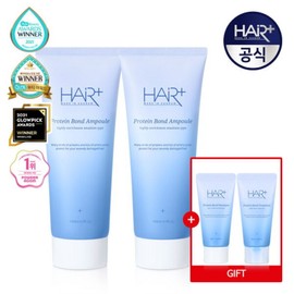 [Hair Plus] Protein Bond Ampoule Essence 145ml / [헤어플러스] 단백질 본드 앰플 에센스 145ml X2개 (+단백질 샴푸 50ml + 트리트먼트 50ml 증정)  노워시 트리트먼트, 2개