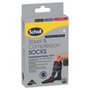 Scholl Flight Socks Compression Hosiery Black (Medium Size W8-11 M6-9)
