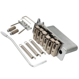 Wilkinson WOV10 52.5mm(2-1/16 inch) 2-Point Tremolo Bridge Individual Saddle for Squier/Mexico Fender Strat Electric Guitar, Chrome