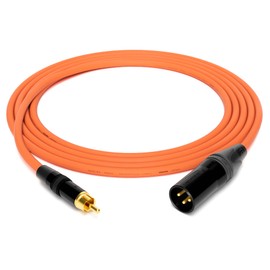 enoaudio Mogami 2534 Quad Professional Studio Cable, Neutrik Gold RCA RCA - XLR Male, HiFi, Orange, 10 m