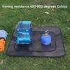 Fireproof Grill Pad Fiberglass Cloth Heat Resistant Foldable Square Fire