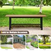 Giantex 2-Person Outdoor Bench Seat - Backless Patio Garden Bench,