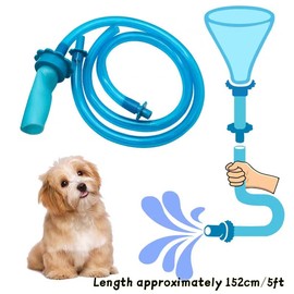 Liyquint Dog Wash Hose,Slip-on Dog Wash Hose Attachment. Pet Bather for Showerhead and Sink. (Not for use on Tub Faucet) Pet Shower Hose 150cm Hose Length Fits Up to 5cm Diameter Heads. (‎Blue)