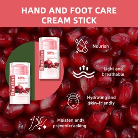 40% Urea Heel Balm Stick Intensive Cracked Foot Repair Miracle Foot Repair Cream for Calluses and Dry Feet Soothing Moisturizer Callus Remover 1.41 Oz (Pomegranate Flavour)