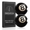 Swooflia Car Coasters for Men - Billiard 8-Ball Ceramic Car